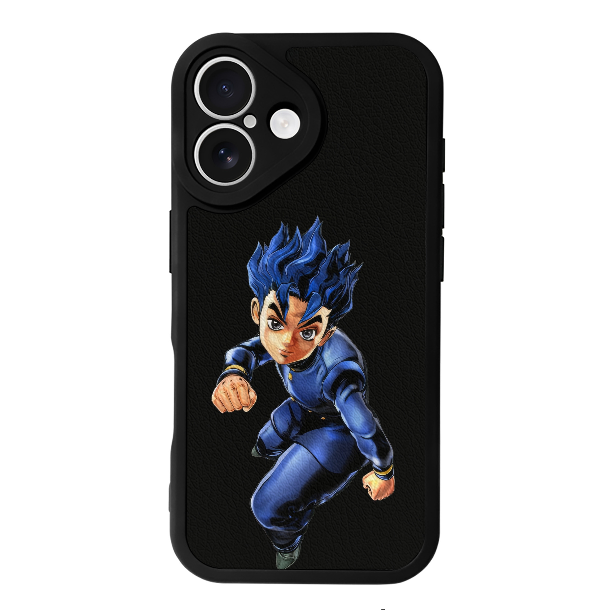 （画像用） ジョジョの奇妙な冒険 広瀨康一 JoJo's Bizarre Adventure Hirose Koichi 【iPhone 16シリーズ対応】シリコンスマホケース（レザー調） 材質：シリコン